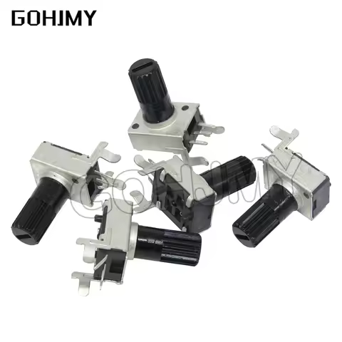 10pcs RV09 Horizontal12.5mm Shaft 5k 10k 50k 100k 0932 Adjustable Resistor 9 Type 3pin Seal Potentio