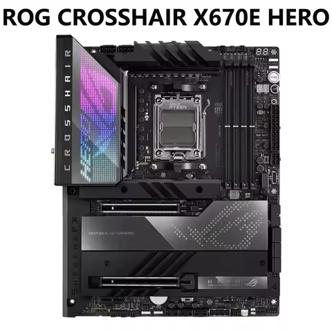 ASUS ROG CROSSHAIR X670E HERO WiFi 6E Socket AM5 LGA 1718 AMD Ryzen 7000 Gaming Motherboard18+2 Powe