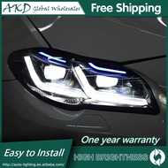 AKD For BMW F10 F18 Headlights 2011-2017 DRL 12V H7 LED Xenon Bulbs Fog Light Tools Novelty Car Acce