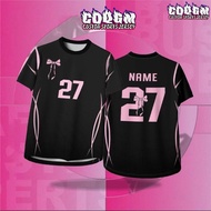 COQUETTE RIBBON Jersey Coquette Tshirt Ribbon Bow Baju jersi Microfiber Quick Dry Short Sleeve Sport