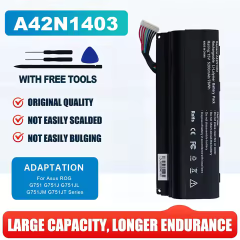 Brand New Original A42N1403 15V 88Wh Laptop Battery for ASUS ROG G751JL G751JM G751JT GFX71JM A42LM9