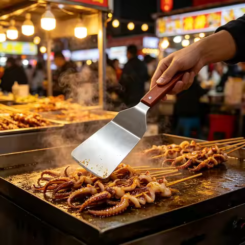 Stainless Steel Shovel Tiramisu Steak Pizza Yogurt Shovel Bevel Tool Suitable Frying Pans Barbecue