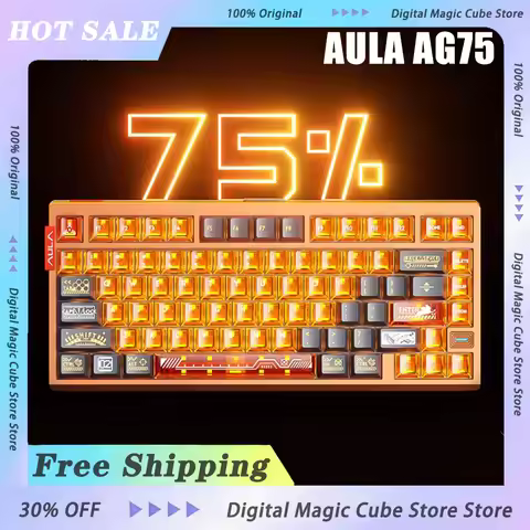 AULA AG75 Magnetic Axis Mechanical Keyboard Low Latency Gaming Keyboard All-aluminum Alloy 75% Layou