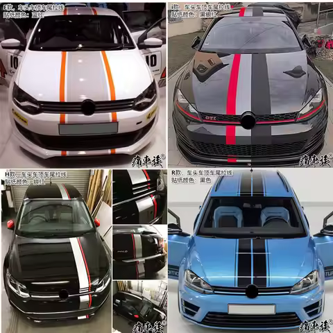 Car sticker FOR Volkswagen Golf 7 MK7 Golf 8 POLO Scirocco body hood decoration sports fashion sport