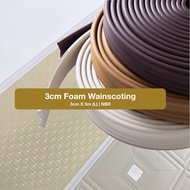 3CM FOAM WAINSCOTING/ WALL SKIRTING/ BINGKAI/ WAINSCOATING/ 5METER PER ROLL