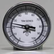 Bi-Metal Thermometer Dial 3" Range 0-150 C 1/2" NPT