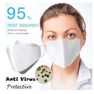 10PC KN95 MASKS EQUIVALENT TO SENSI CONVEX MASKS 3D 4PLY MASKS KF94