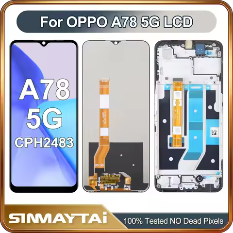 6.56" IPS LCD For OPPO A78 5G CPH2483 CPH2495 LCD Display Touch Screen Digitizer For OPPO A58 5G LCD