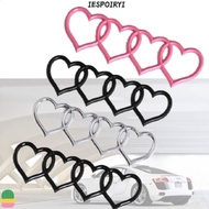 IESPOIRYI Trunk Tail Label Badge, ABS Plastics Heart-shaped Love Heart Logo Rear, Four Ring Label fo