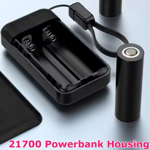 22.5w Empty Powerbank Shell 21700 Battery Power Bank Battery Case DIY Housing for 2pcs 21700 Batteri