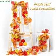 BLAZESKY Red Autumn Maple Leaves, Creative 1.7m Artificial Maple Garland, Hanging Vine Realistic Dur