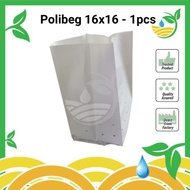 Polibeg 16x16 putih Fertigasi cili timun untuk pokok