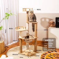 QM🌹Cat Climbing Frame Small Apartment Space Capsule Wooden Cat Climber Cat Nest Cat Tree Integrated Cat Climbing Frame F