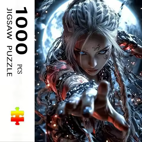 A 1000pcs Adult Puzzle, Measuring 27.56X19.69 Inches, Featuring a Beautiful Tattooed Girl. It'S Perf