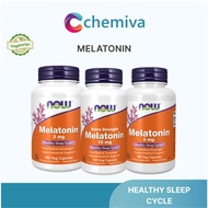 [Fast Shipping] Now Foods, Melatonin 3 mg, 5 mg, Extra Strength 10 mg, Veg Capsules (Healthy Sleep C