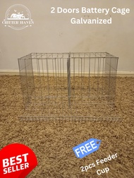 2 Doors Battery Cage Galvanized / cock cage / game fowl / kulungan ng manok