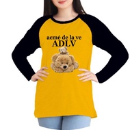 Faridihwatulshop-Bisa Cod-Kaos Atasan Wanita/Pria Raglan Lengan Panjang (BEAR ADLV ATAS)-Berkualitas