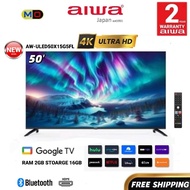 (FREE SHIPPING) NEW AIWA 50" INCH UHD 4K Google LED TV /Screen Mirroring/Bluetooth/Netflix/Youtube (
