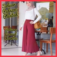 Seluar Palazzo Pleated Wanita Seluar Palazo Pleated Labuh Wanita Seluar Palazzo Labuh Muslimah Selua