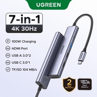 UGREEN USB C Hub 7 in 1 Type C to HDMI 4K/30Hz PD 100W 5Gbps for iPad Air 4 2020 Ipad Pro 2021 iPad 