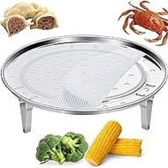 Steamer Rack with Steamer Liners,Stainless Steel Food Steamer Basket with Removable Stand for Steamer Cooking,Instant Pot Steamer Basket for Vegetables Seafood and Dumplings (Round-10.2inch/26cm)