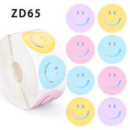 500 Sticker/Roll Round Fun Face Label Sticker Classroom Teaching Award Self-Adhesive Sticker