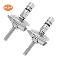 1 Pair Toilet Seat Fixing Hinge Set M6 X 71.5mm Stainless Steel Toilet Lid Hinge Fixing Bracket C010