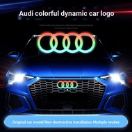 Audi Audi Colorful Luminous Dynamic Car Logo Light q5 q3 q2 q7 a3 a4 a7 a6l Car Modified Water Tank 