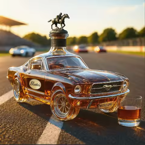Police Car Whiskey Bottle Creative Car Model Wine Glass Bottle Funny Transparent Whiskey Decanter Wh