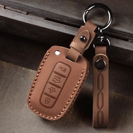 Car key cover for Hyundai Elantra 2013 ix35 Sonata 8 Genuine Leather Remote Automotive Key Case hold