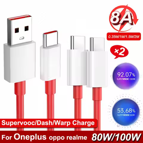 Oneplus 13 12 11 Cable Original 100W 80W Supervooc Warp Charge Usb Type C Cable Fast Charge One Plus