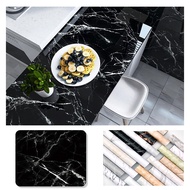 60*1000 cm Sticker Wallpaper Dapur Kitchen Motif Marmer Hitam Set Anti Minyak Tahan Panas Anti Air G