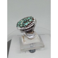 Cincin Perak batu permata Firus iran