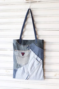 玩布丹寧托特包-不挑款出貨