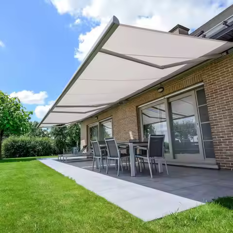 Outdoor Luxury Electric Customized Size Aluminum Awning Patio Awning Supplier Garden Customized Size