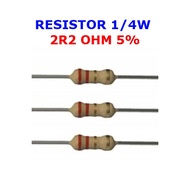Resistor 2R2 2.2 Ohm 2.2 1/4 Watt 5% R 1/4 W 0.25W 5 Percent