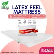 ECOlux -  Latex Comfort Feel Mattress 4 Inch (Single Size)(Knitted Fabric)(Tilam Getah Bujang)