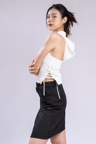 OPEN-BLACK HIPPER HALTER TOP