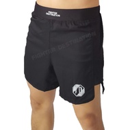 Fighter Destination BASIC I Black Fight Shorts MMA Muaythai BJJ Boxing Kickboxing Combat Crossfit Mu