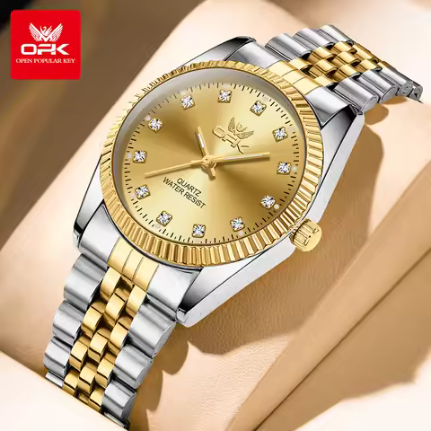 OPK Quartz Watch for Men Waterproof Luminous Luxury Diamond Watch Man 6026