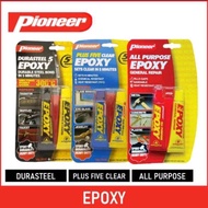 PIONEER EPOXY STEEL, ALL PURPOSE, PLUS FIVE CLEAR SET A&B 6G, 15G, 35G FAST-DRYING