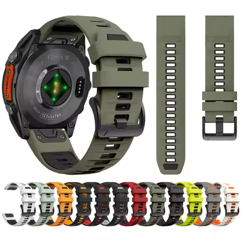 QuickFit Silicone Strap For Garmin Fenix 8 7X Pro 51mm/Enduro 3/Quatix/Tactix 7/Descent Mk2 Mk2i/D2 