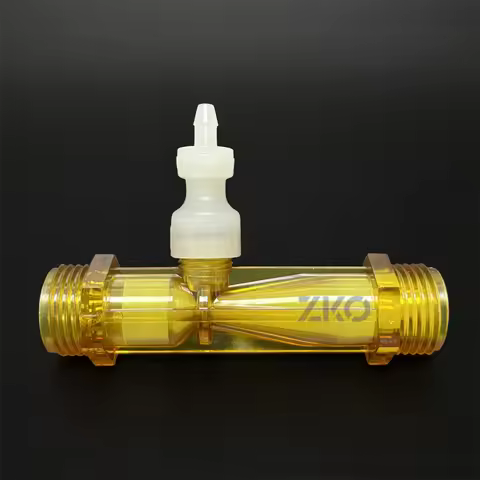 New 1/2" Ozone water mixer PVDF venturi Water treatment injector with valve Ozone proof PVDF materia