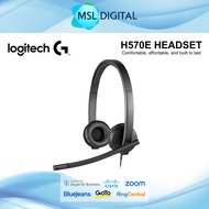 Logitech H570E Stereo Headset | Inline controls | Clear audio | Designed and certified for business