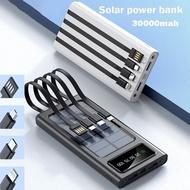 20000Mah Solar Power Bank 2USB Port Portable External Battery Charger With Flashlight For Iphone 14 Xiaomi M Powerbank Charging