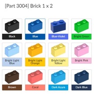 [Ready Stock] 3004. Original Lego Parts : Brick 1 x 2