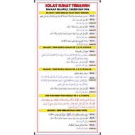 BUNTING SOLAT SUNAT TARAWIH saiz besar (3' x 6') (Bacaan Selawat, Tasbih dan Doa)