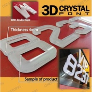 🔥Ready Stock 🔥Nombor Plate kereta 3D Crystal 3DCrystral Car Number plate