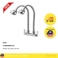 COTTA EBIT DOUBLE FLEXIBLE WALL SINK TAP KITCHEN FAUCET