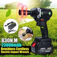 288V Cordless Electric Impact Wrench Brushless Rattle Torque Drive Tool